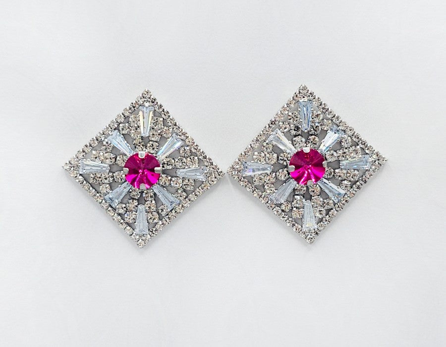 Fashion Diamond Shaped Earrings #GE2695 - Multiple Colors (PC)