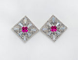 Fashion Diamond Shaped Earrings #GE2695 - Multiple Colors (PC)
