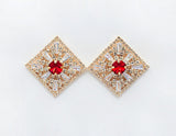 Fashion Diamond Shaped Earrings #GE2695 - Multiple Colors (PC)