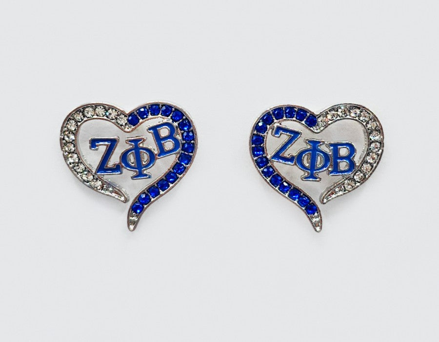 Fashion Stone Heart Earrings #GE2734 - Multiple Colors (PC)