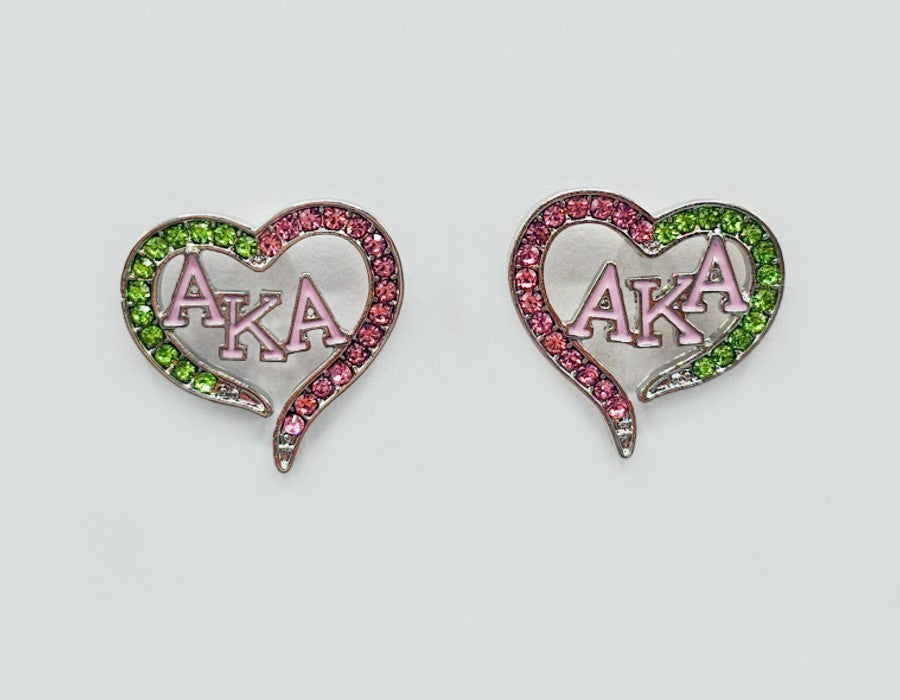 Fashion Stone Heart Earrings #GE2734 - Multiple Colors (PC)