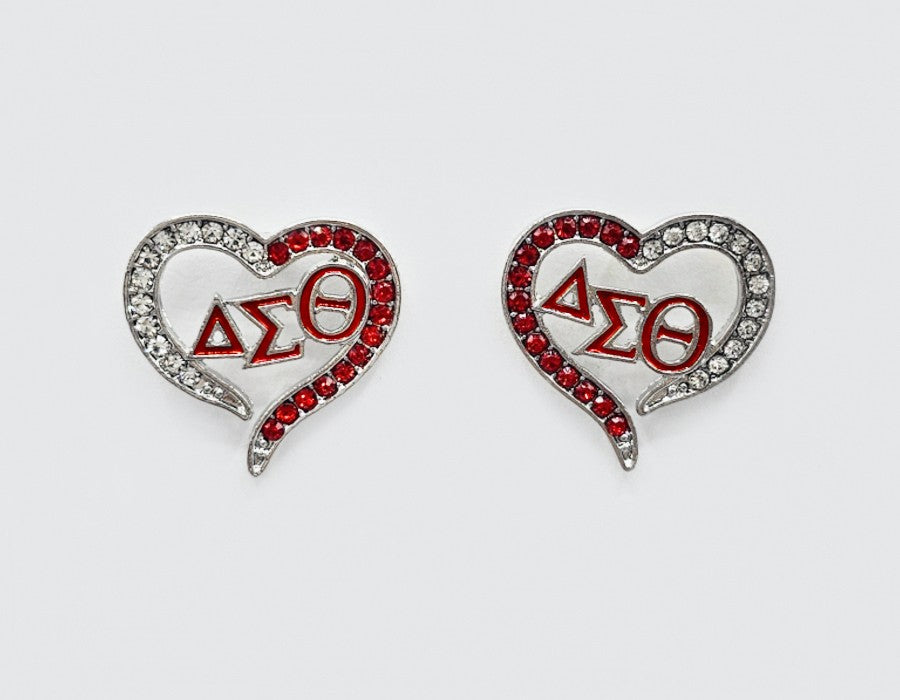 Fashion Stone Heart Earrings #GE2734 - Multiple Colors (PC)