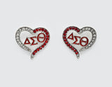 Fashion Stone Heart Earrings #GE2734 - Multiple Colors (PC)