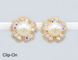 Fashion Statement Flower Clip-On Earrings #GE2743 - Multiple Colors (PC)