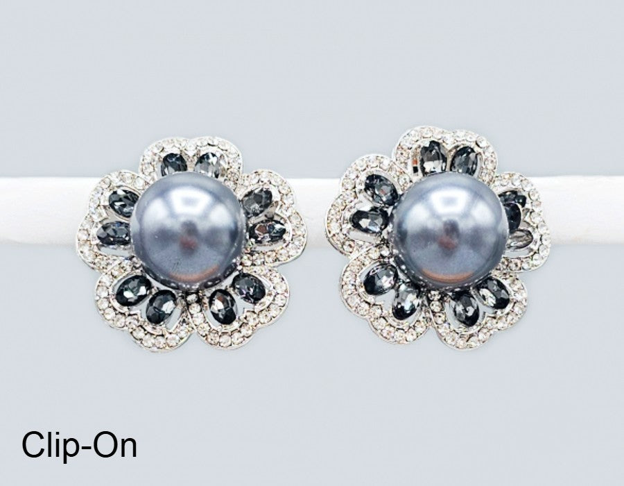 Fashion Statement Flower Clip-On Earrings #GE2743 - Multiple Colors (PC)