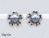 Fashion Statement Flower Clip-On Earrings #GE2743 - Multiple Colors (PC)