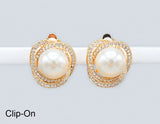 Fashion Twist Pearl Clip-On Earrings #GE2745 - Multiple Colors (PC)