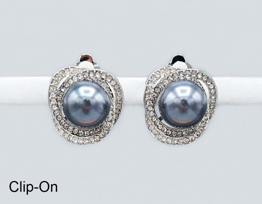 Fashion Twist Pearl Clip-On Earrings #GE2745 - Multiple Colors (PC)