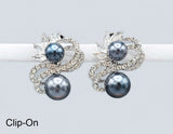Fashion Double Pearl Clip-On Earrings #GE2746 - Multiple Colors (PC)
