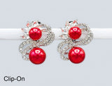 Fashion Double Pearl Clip-On Earrings #GE2746 - Multiple Colors (PC)