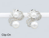 Fashion Double Pearl Clip-On Earrings #GE2746 - Multiple Colors (PC)