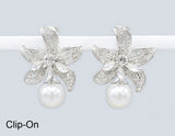 Fashion Crystal Bloom Clip-On Earrings #GE2747 - Multiple Colors (PC)