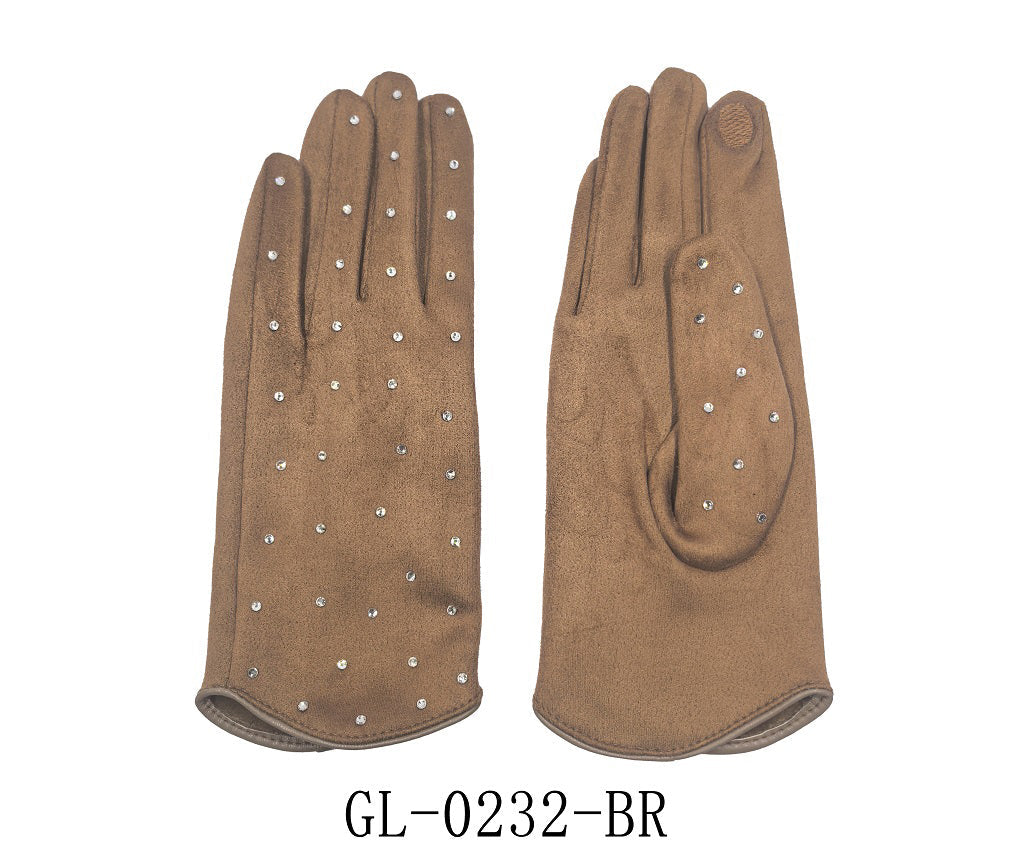 Fashion Winter Rhinestone Gloves #GL-0232 - Multiple Colors (PC)