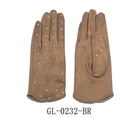 Fashion Winter Rhinestone Gloves #GL-0232 - Multiple Colors (PC)