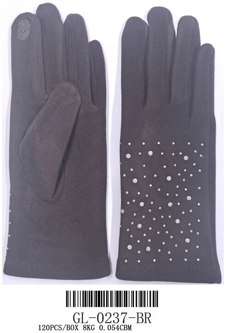 Fashion Rhinestone Winter Gloves #GL-0237 - Multiple Colors (PC)