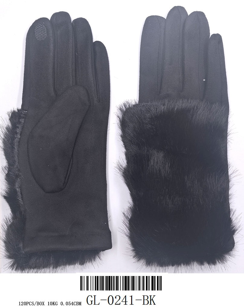 Fashion Fur Winter Gloves #GL-0241 - Multiple Colors (PC)