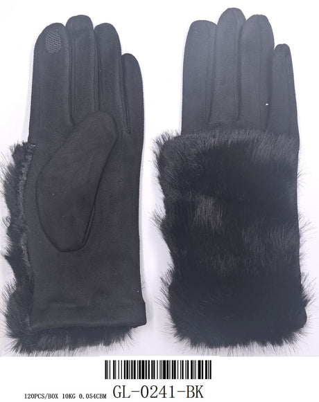 Fashion Fur Winter Gloves #GL-0241 - Multiple Colors (PC)