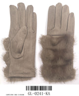 Fashion Fur Winter Gloves #GL-0241 - Multiple Colors (PC)