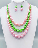 Fashion Pearl Necklace Set #GNE3211 - Multiple Colors (PC)