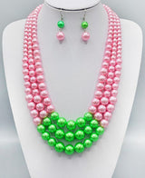 Fashion Pearl Necklace Set #GNE3243 - Multiple Colors (PC)