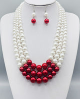 Fashion Pearl Necklace Set #GNE3243 - Multiple Colors (PC)