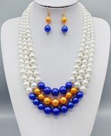 Fashion Pearl Necklace Set #GNE3243 - Multiple Colors (PC)