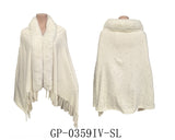 Fashion Rhinestone Fringe Winter Poncho #GP-0359 - Multiple Colors (PC)
