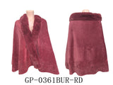 Fashion Fur Trim Winter Poncho #GP-0361 - Multiple Colors (PC)