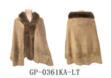 Fashion Fur Trim Winter Poncho #GP-0361 - Multiple Colors (PC)