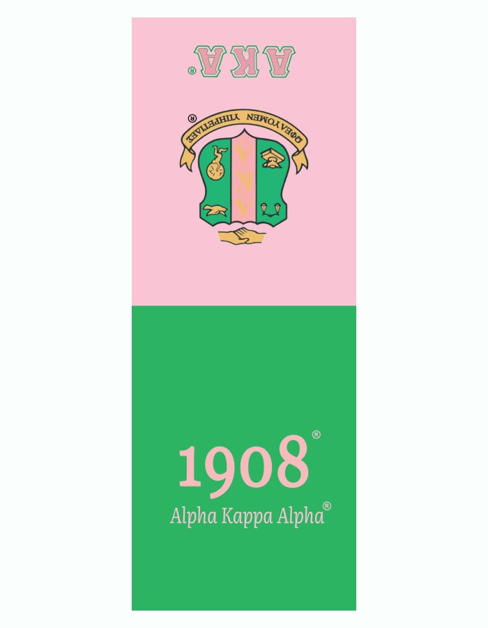 Fashion Sorority Letter Print Scarf #GS1506A Pink / Green (PC)