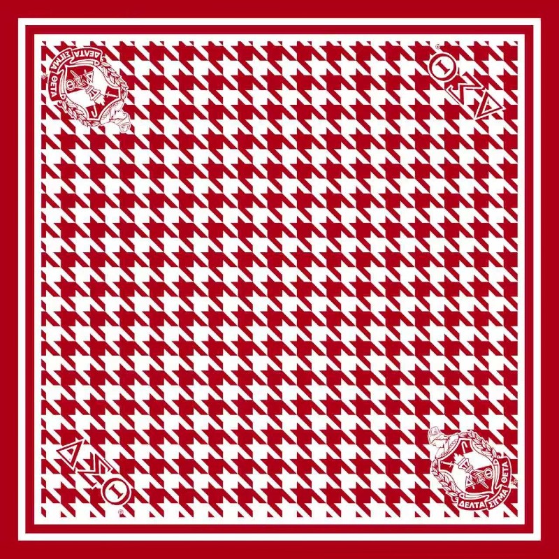 Fashion Houndstooth Print Scarf #GS1527RD (PC)
