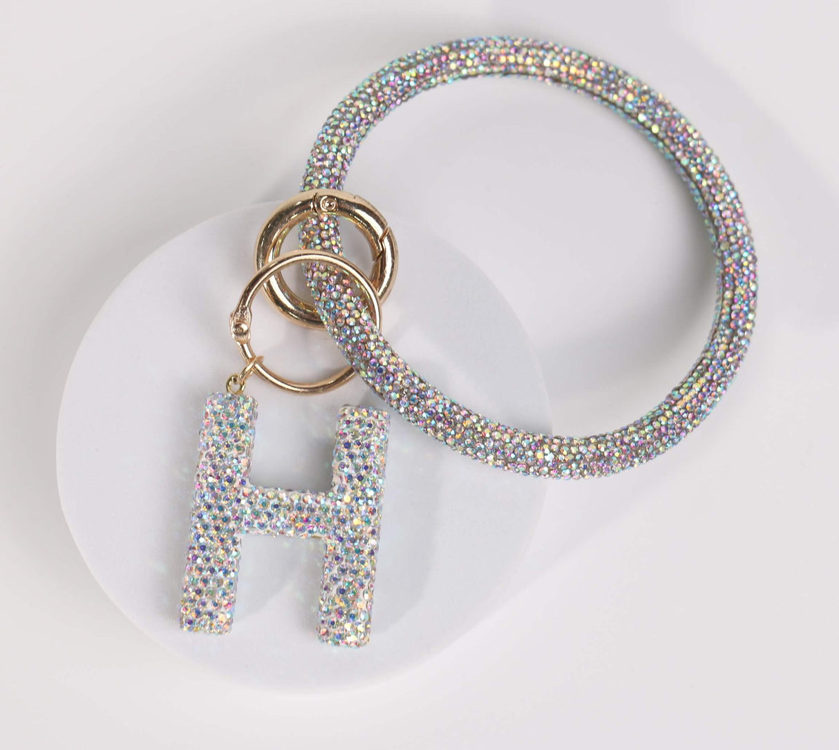 Fashion Wristlet Initial Keychain (PC)