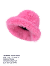 Fashion Large Fur Bucket Hat #H3504 - Multiple Colors (PC)