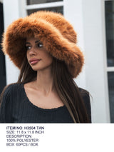 Fashion Large Fur Bucket Hat #H3504 - Multiple Colors (PC)