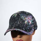 Fashion Butterfly Design Hat W/AB Rhinestones - Multiple Colors (PC)