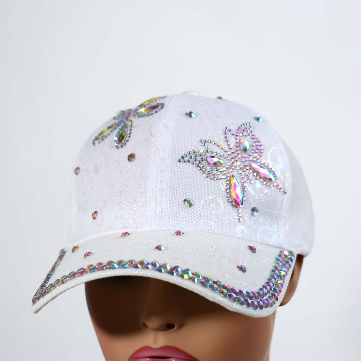 Fashion Butterfly Design Hat W/AB Rhinestones - Multiple Colors (PC)