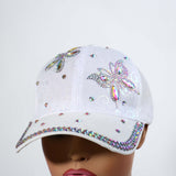 Fashion Butterfly Design Hat W/AB Rhinestones - Multiple Colors (PC)