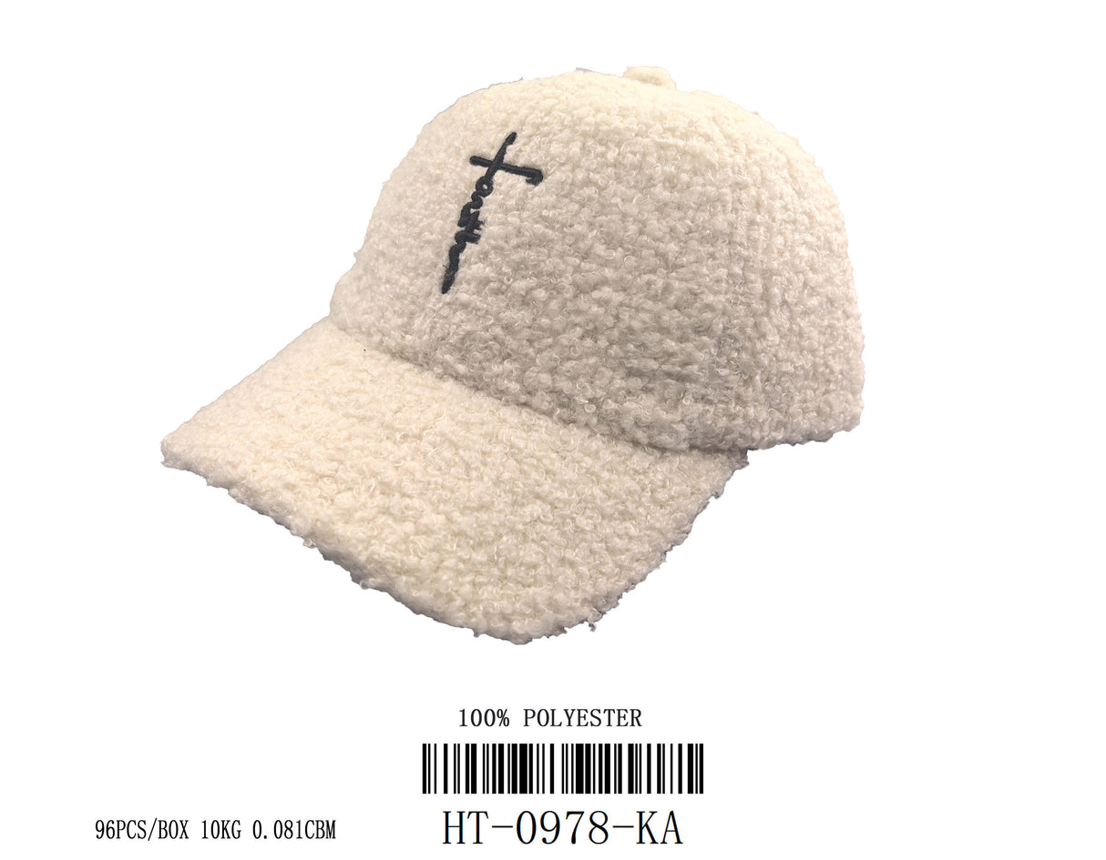 Fashion Sherpa "Faith" Cap #HT0978 - Multiple Colors (PC)