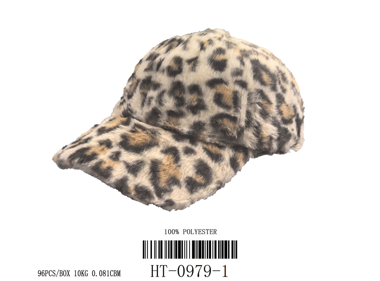 Fashion Leopard Print Fur Cap #HT0979 - Multiple Colors (PC)