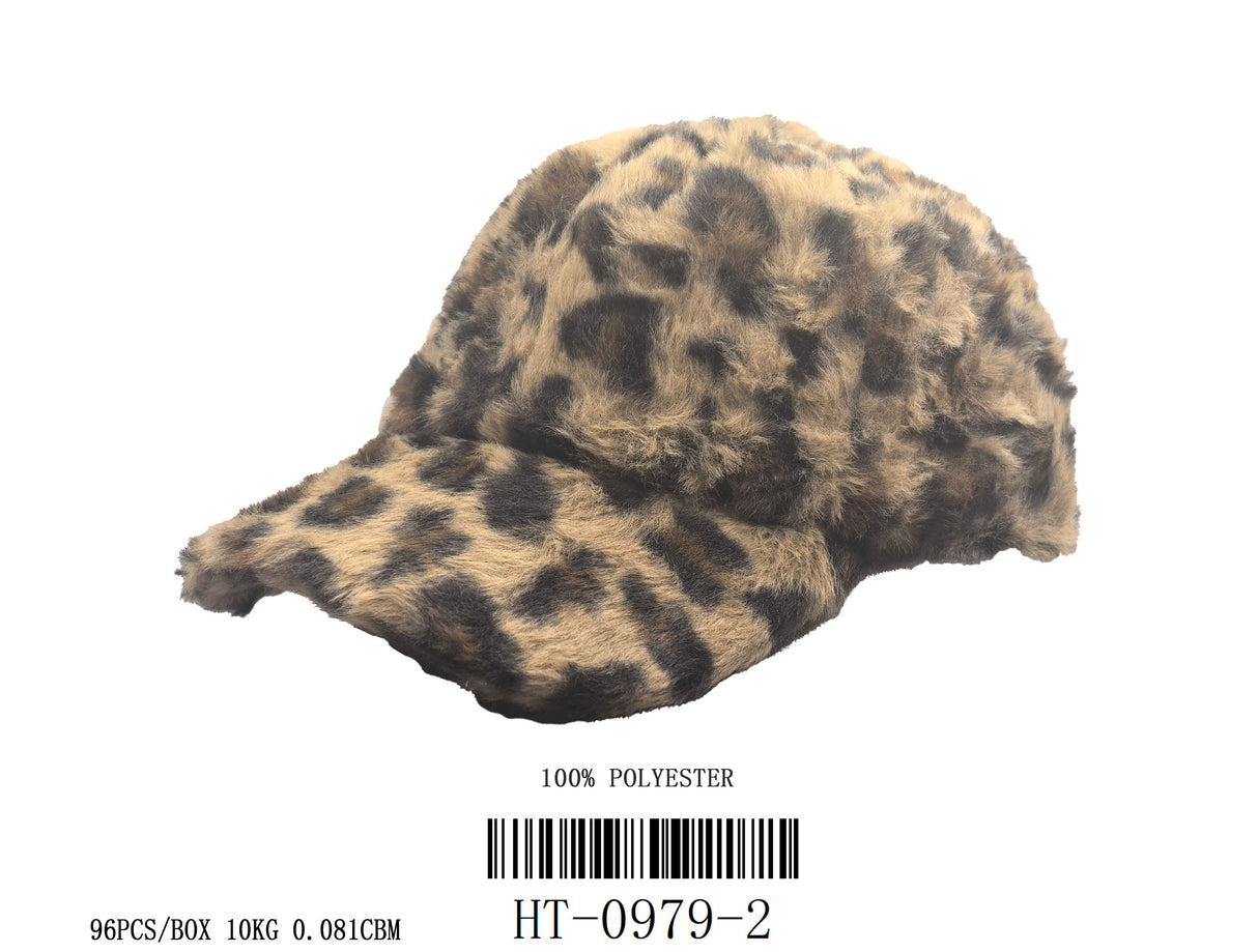 Fashion Leopard Print Fur Cap #HT0979 - Multiple Colors (PC)