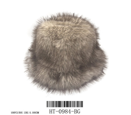 Fashion Fur Bucket Hat #HT0984 - Multiple Colors (PC)