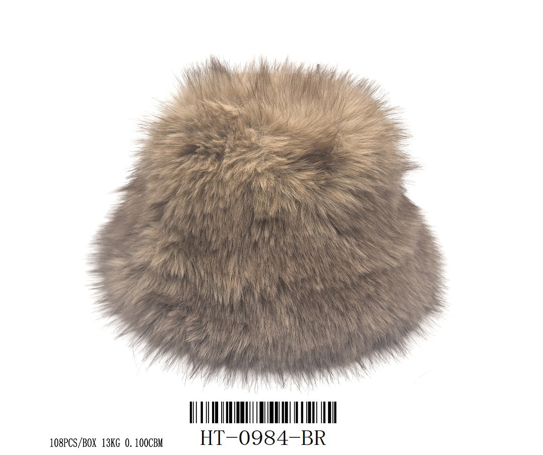Fashion Fur Bucket Hat #HT0984 - Multiple Colors (PC)