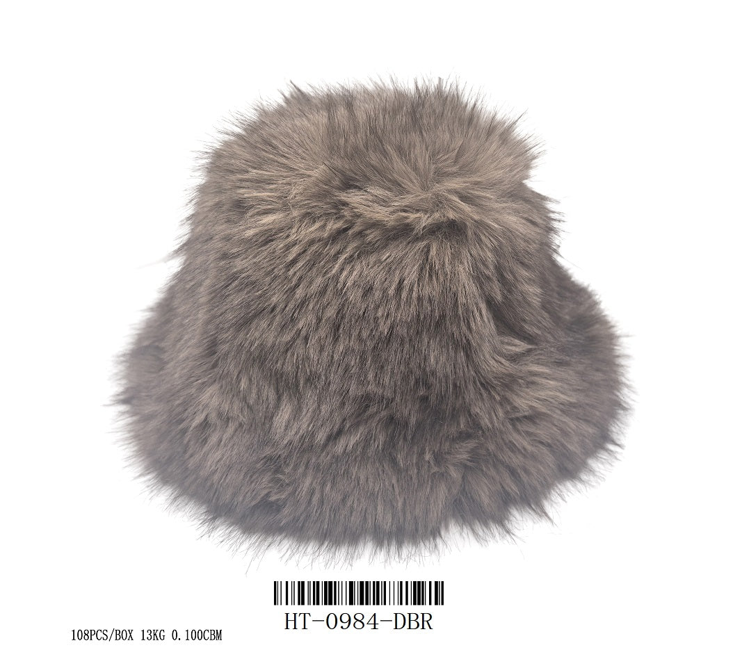Fashion Fur Bucket Hat #HT0984 - Multiple Colors (PC)