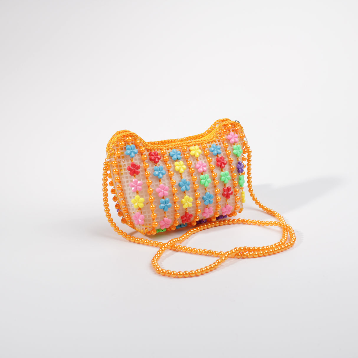 Fashion Kids Beaded Bag #HUKIDS03-YL - Orange (PC)