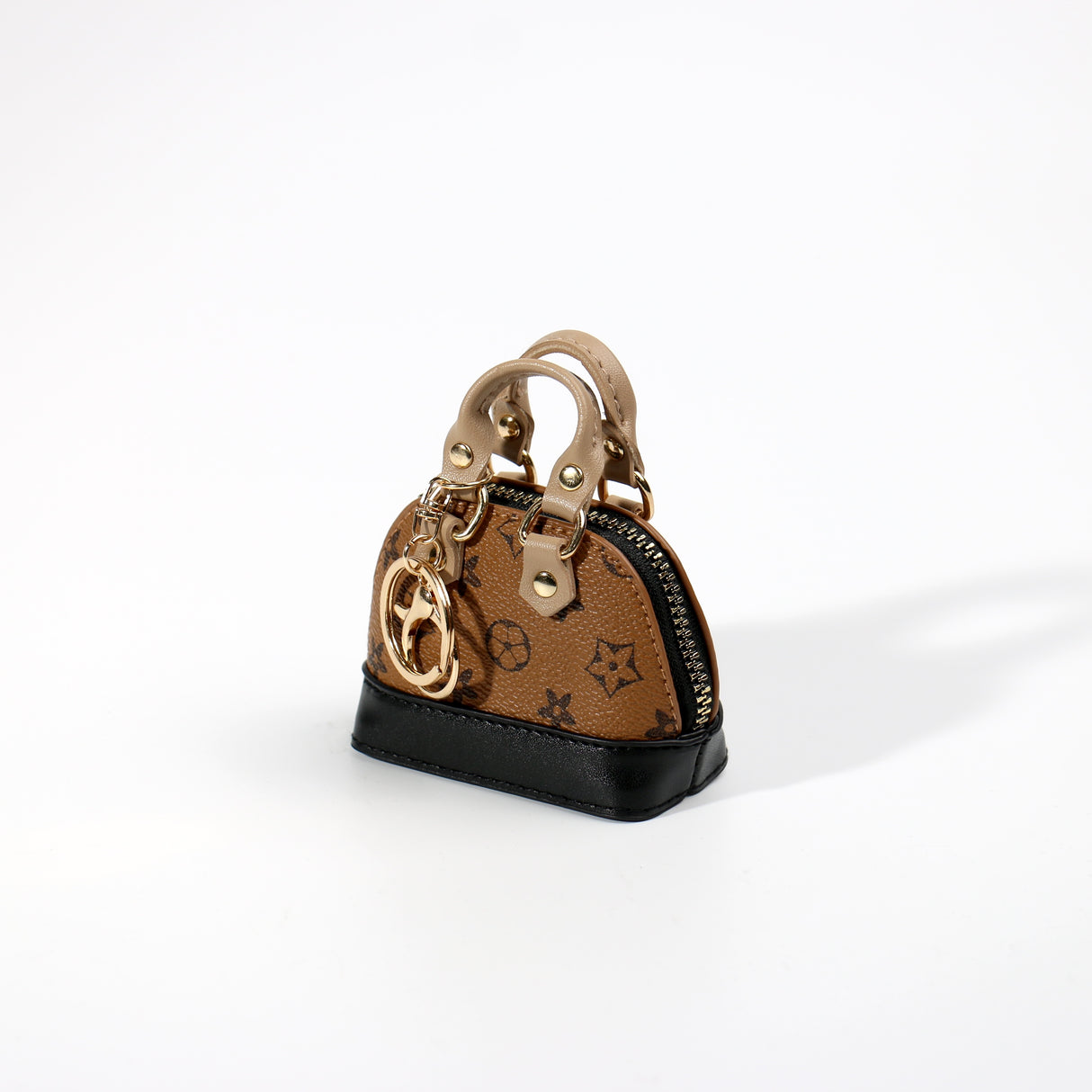 Fashion Small Keychain / Bag Charm #HXMIN03-ALBR - Brown (PC)
