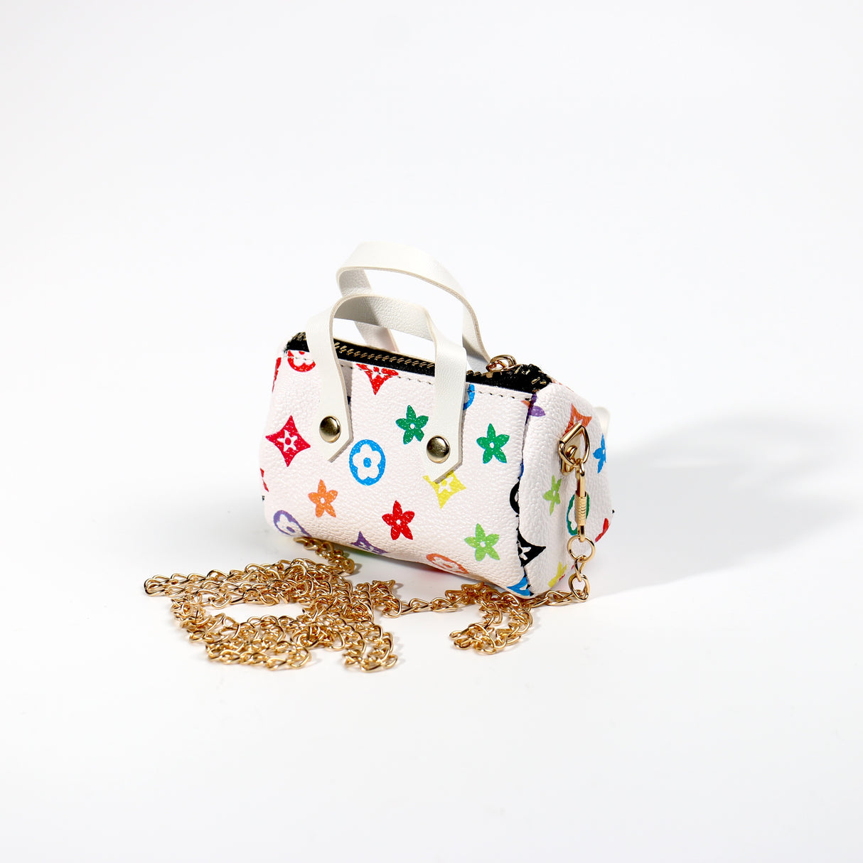 Fashion Small Keychain / Bag Charm #HXMIN06-AWHT - White (PC)