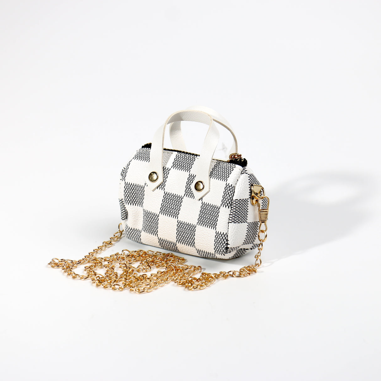 Fashion Small Keychain / Bag Charm #HXMIN06-BWT - White (PC)