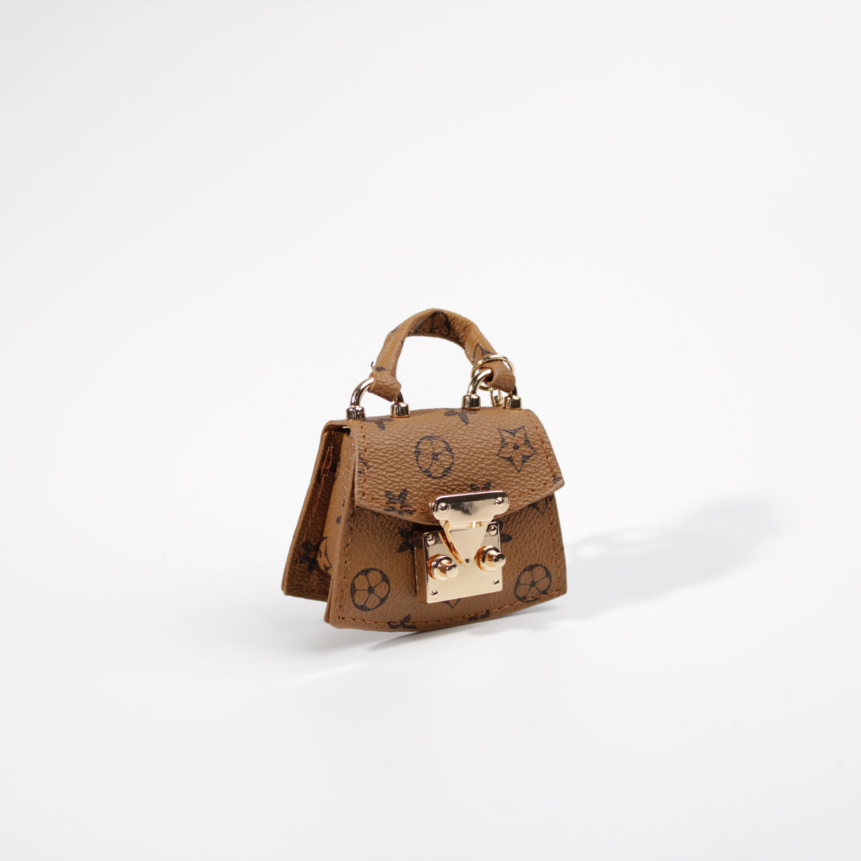 Fashion Small Keychain / Bag Charm #HXMIN07-ALBR - Light Brown (PC)