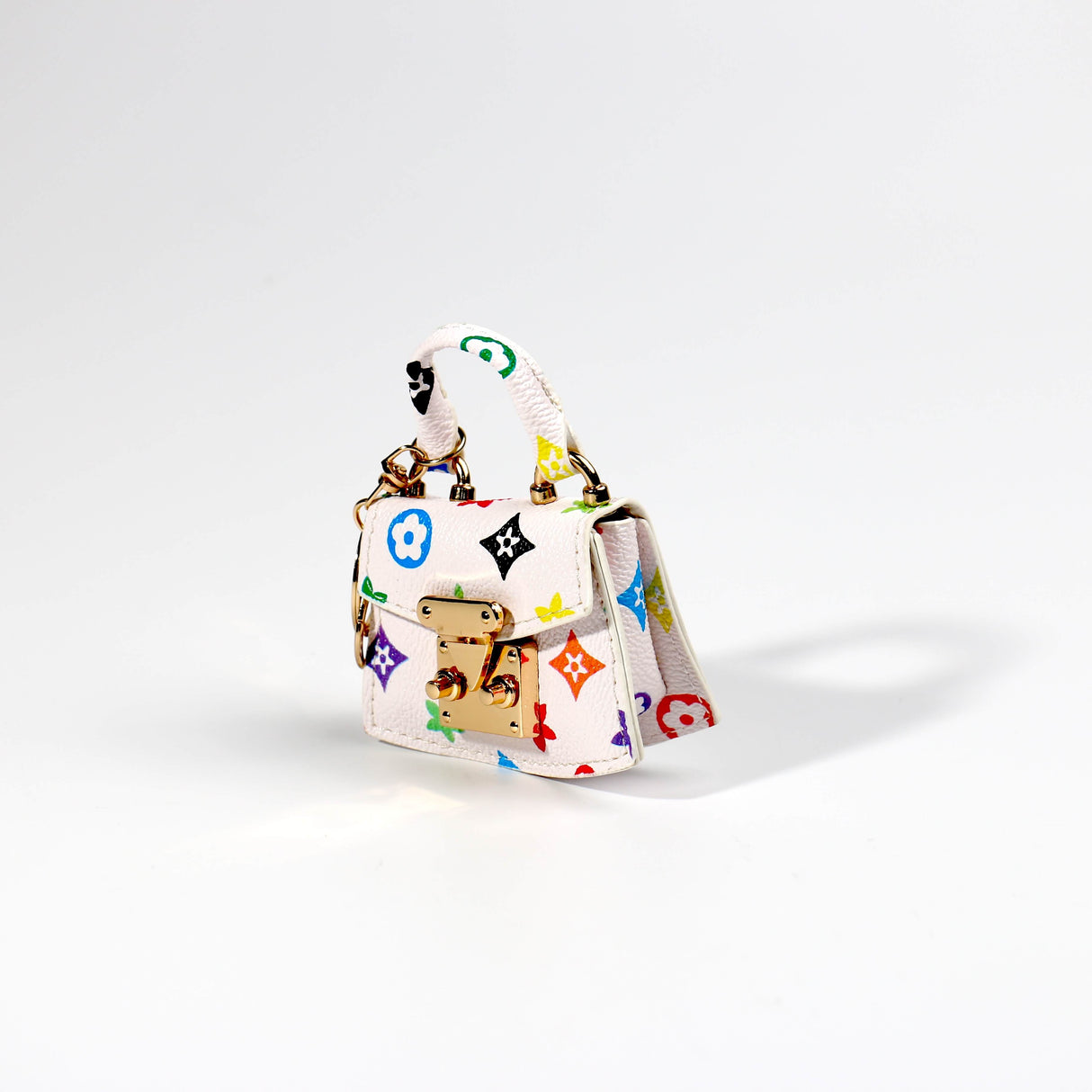 Fashion Small Keychain / Bag Charm #HXMIN07-AWHT - White (PC)