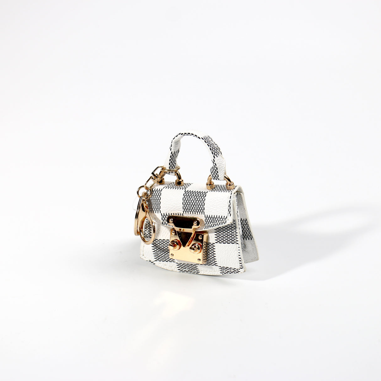 Fashion Small Keychain / Bag Charm #HXMIN07-BWT - White (PC)